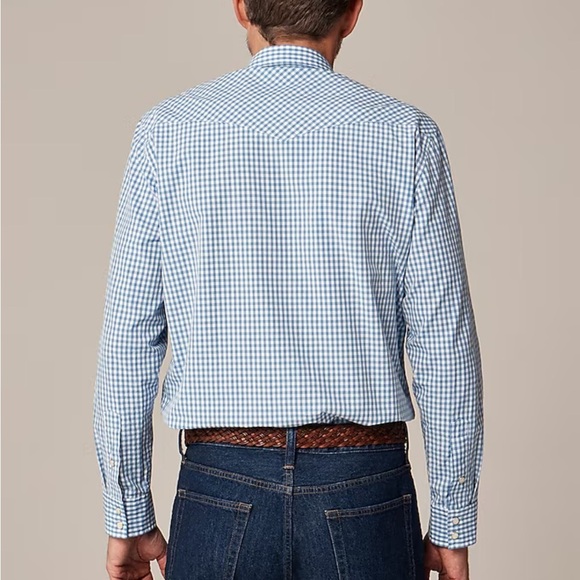 J crew Secret Wash cotton poplin western shirt - Picture 4 of 5